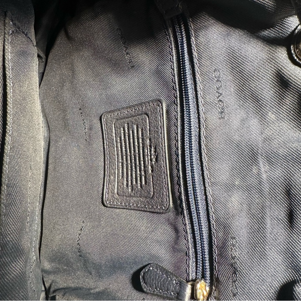 Coach Navy Mini Turnlock Rucksack Backpack - Picture 7 of 8